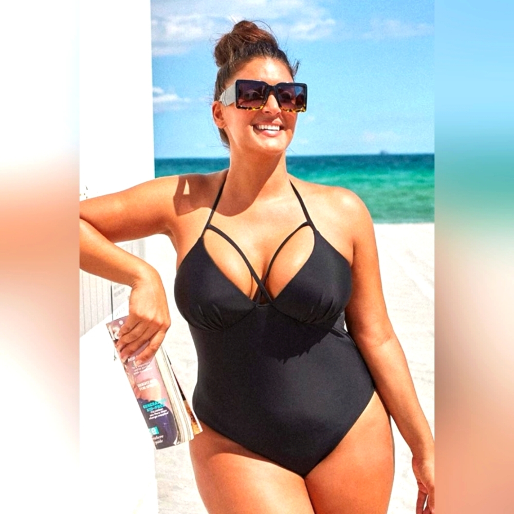 Cupshe Black One Piece Swimsuit